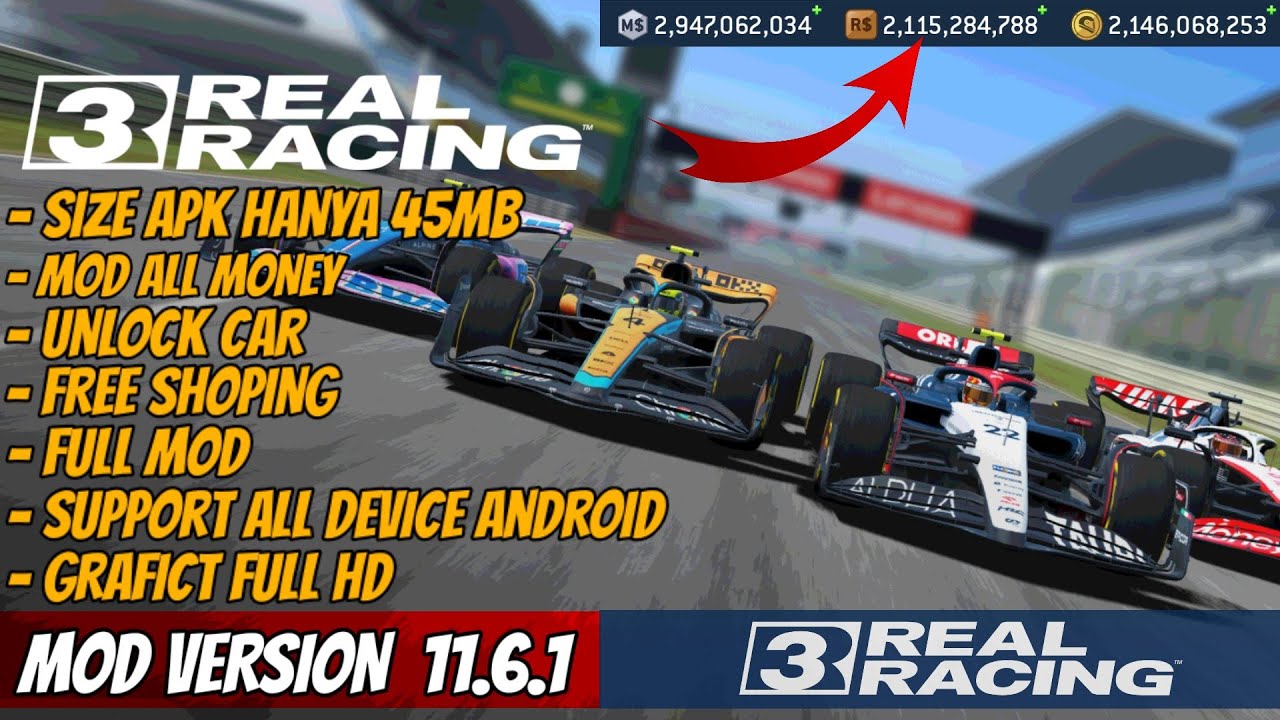 Real Racing 3 Mod Apk 11.6.1 (Money,Unlocked Cars) Android