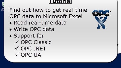 OPC Expert transfers Real Time Data to Excel