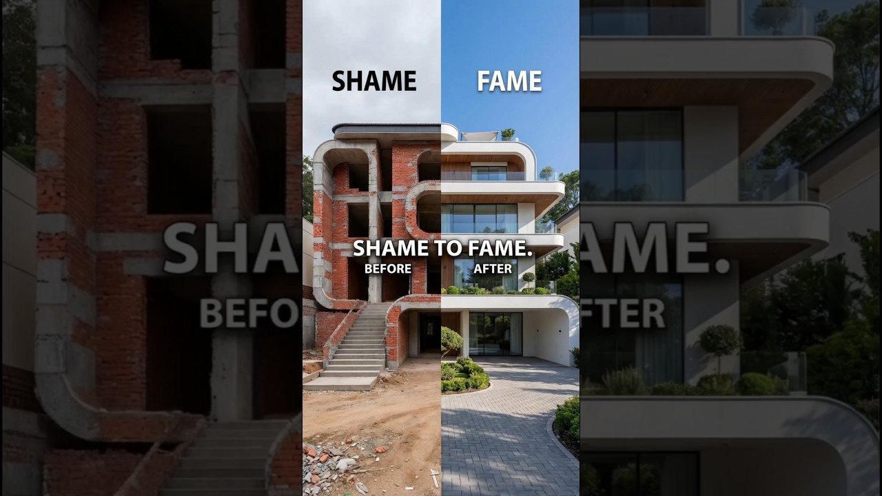 From Empty Plot to White Luxury Home 🤍 | Satisfying Constructional Timelapse 