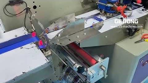 Outer earloop folding sorting feeding horizontal type bag packaging machine testing video