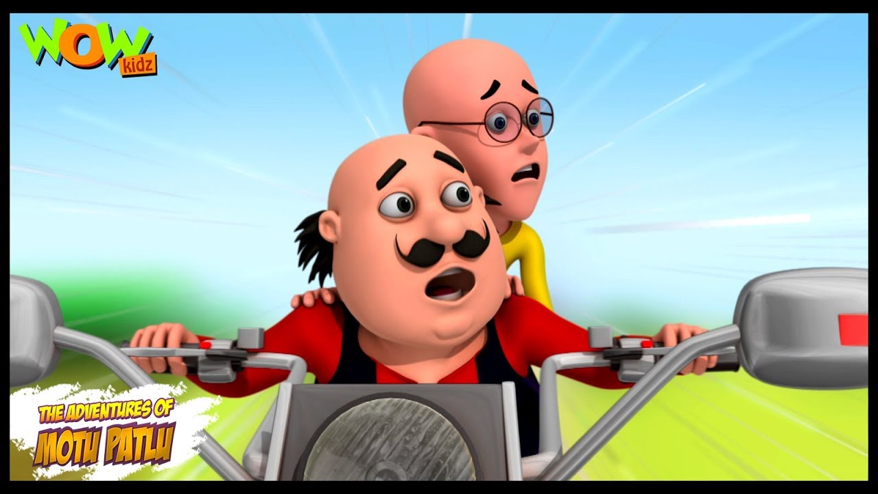 Motu Patlu Cartoons In Hindi   Animated cartoon  Mobike ride  Wow Kidz