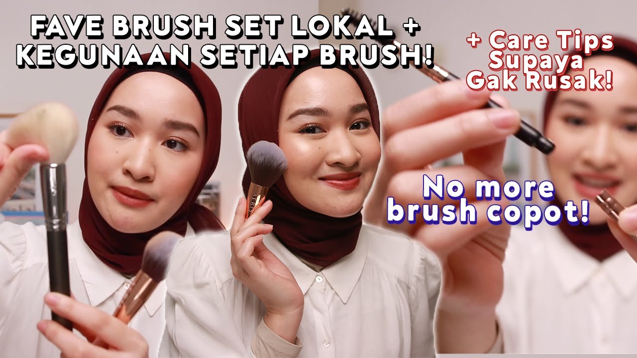 MAKEUP BRUSH LOKAL FAVORIT 2020 Review Brush Set Lokal + Brush Care