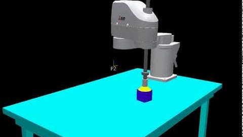 Initial RT Toolbox3 simulation (Mitsubishi robot simulation)