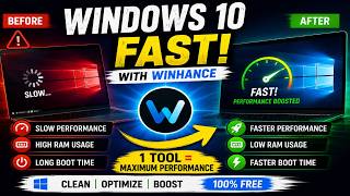 Windows 10 Super Fast Using This Free Tool! 🚀 Winhance Optimization