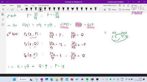 Week 12: Hamilton Equations | Canonical Transformations | NPTEL Classical Mechanics TA