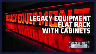 Legacy Equipment Flat Headache Rack with 5 CABINETS & CUSTOM TEXT LIGHT BAR!