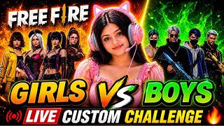 FREE FIRE GIRL LIVE 🔥 | FREE FIRE GIRLS 🎀🔥VS BOYS SQUAD💪💀CUSTOM CHALLENGE 🔥 screenshot 2