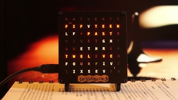 GurgleApps Word Clock - testing minutes digits background