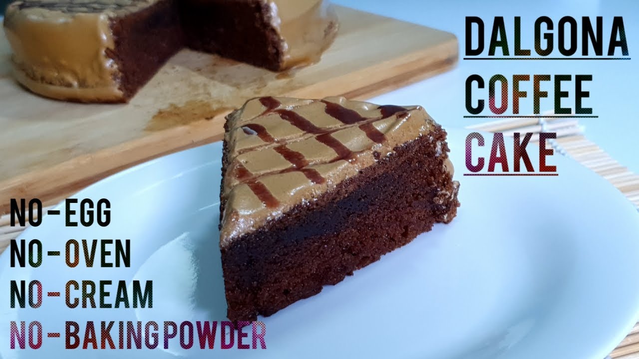 Dalgona Coffee Cake Eggless Spongy Coffee Cake without