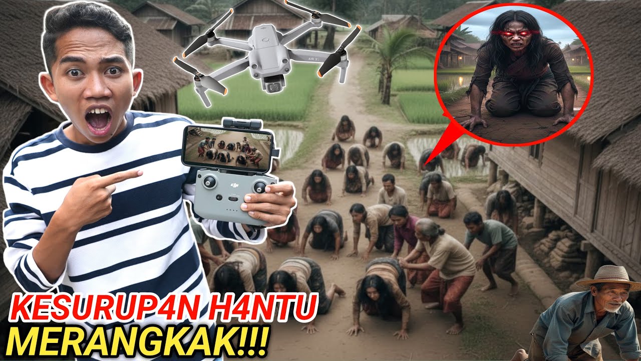 DRONE MEREKAM KEJADIAN ANEH SEMUA ORANG INI KESURUPAN MASAL MERANGKAK S3REM BANGET😱 | Mikael TubeHD