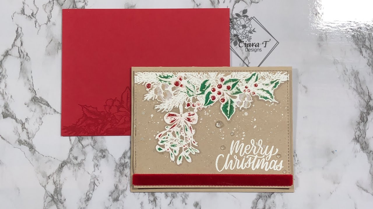 Traditional Kraft Christmas Card | Christmas in July Series - YouTube