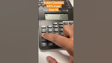 Gratuity Calculation 4.81% of your Basic+DA