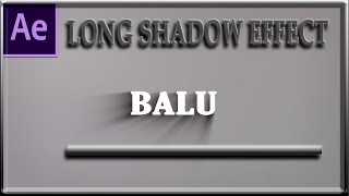 How to get long shadow effect for Text or Logo using AE - AE tutorial