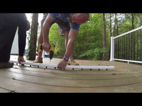 How to install Afco aluminum handrails on a composite deck part 2