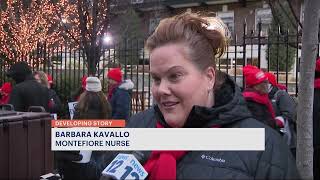 NYC nurses continue citywide strike at Mount Sinai Hospital, Montefiore Bronx