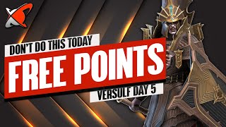 DONT DO THIS TODAY TO GET FREE POINTS | Versulf Fusion Day 5 | BGEs Guides |RAID: Shadow Legends