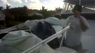 LORENZO CANVAS  fold up Bimini top