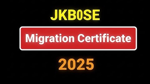 How to Get JKBOSE Migration Certificate Step by Step | Documents & Process Explained