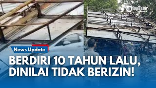 Tiba-tiba Roboh! Kondisi Reklame Besar Timpa Kabel dekat BEC Bandung, Listrik Mati: Diduga Ilegal
