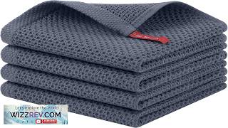 Homaxy 100% Cotton Waffle Weave Kitchen Dish Cloths 4 Pack Ultra Soft Absorbent screenshot 4