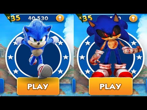 Sonic Dash vs Sonic Exe - Movie Sonic vs All Bosses Eggman Zazz ...
