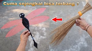 Diy layangan hias capung mini dari lidi