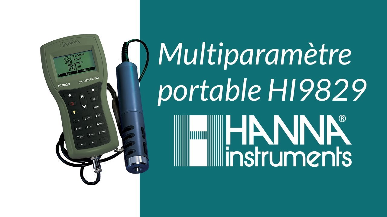 Multiparamètre PORTABLE HI9829, HANNA® YouTube
