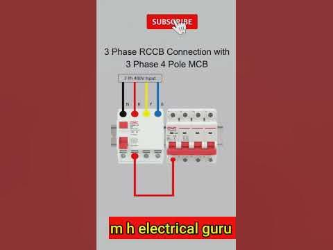 3 phase RCCB connection.. - YouTube