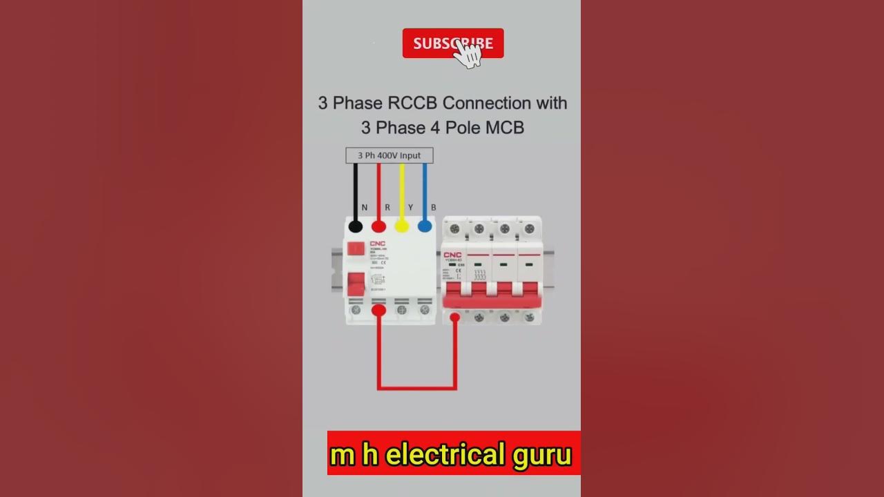 3 phase RCCB connection.. - YouTube