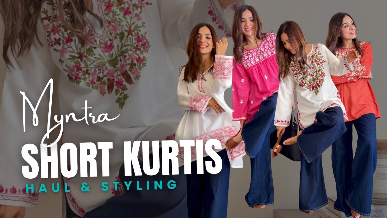 Myntra Short Kurti Haul 2025 | Best Chikankari & Cotton Kurtis for All Occasions
