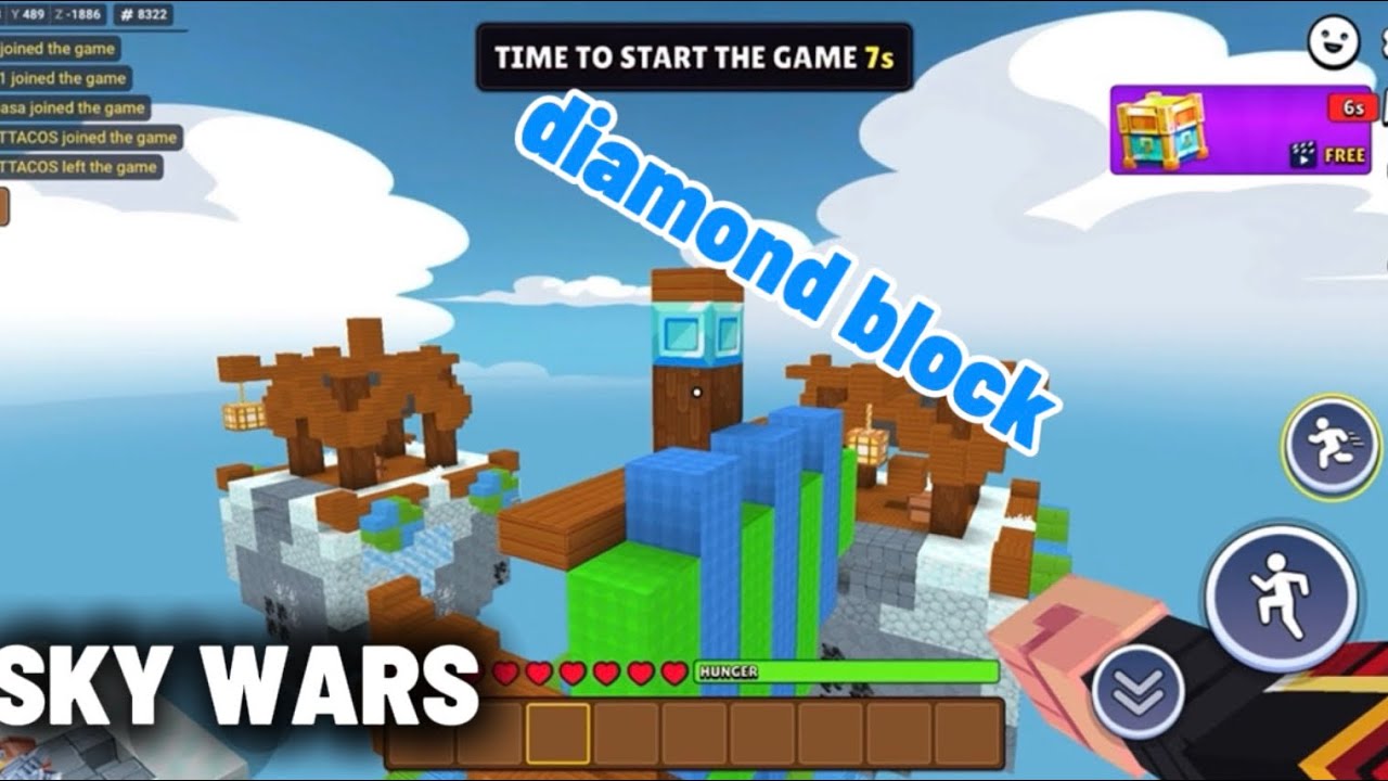I WENT TO THE FLY BOAT FOR GOT DIAMOND BLOCK#sky wars #minefun #minecraft 