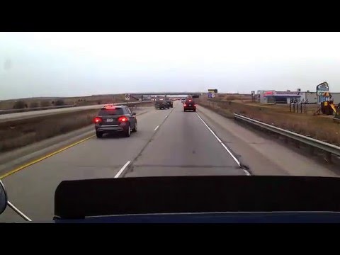 Tailgater gets brake checked and then crashes