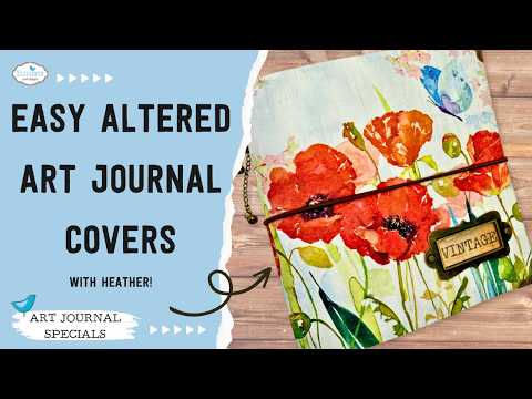 Easy Altered Art Journal Covers with Napkins!