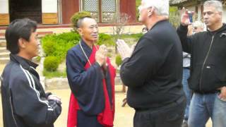 Praying With A Buddhist Monk For Peace, In Mount Chilbo Area, North Korea