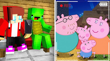 JJ and Mikey Got Peppa Pig Family on Hidden Camera in Minecraft (Maizen)