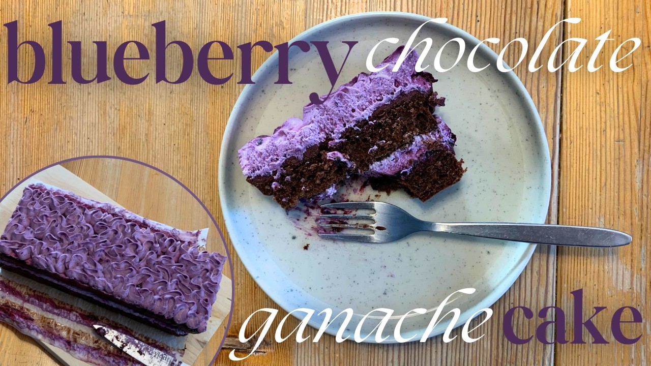 Торт с чернично-шоколадным ганашем