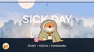 I'm sick but have work to do 🏠 Cute study lofi 🛌 Pomodoro timer