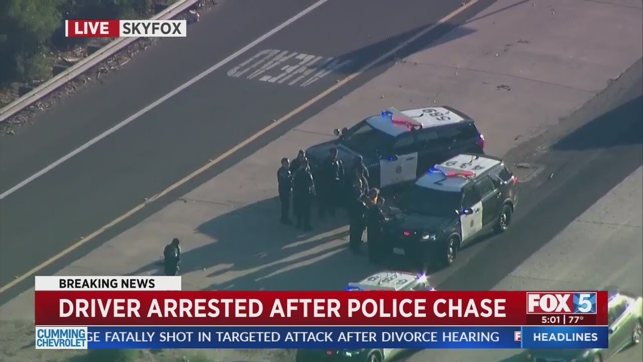 Driver Arrested After Police Chase - YouTube