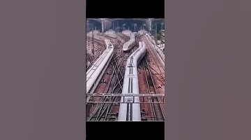 Trains Changing Tracks... seems like hitting on each other... #travel #trains #wonder #bullettrains