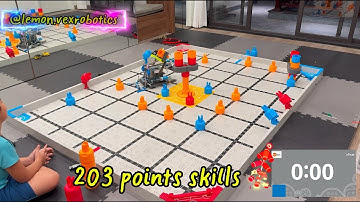 Full Driving Skills Run – 203 Points! | VEX IQ Mix & Match 2025–2026 🚀🤖