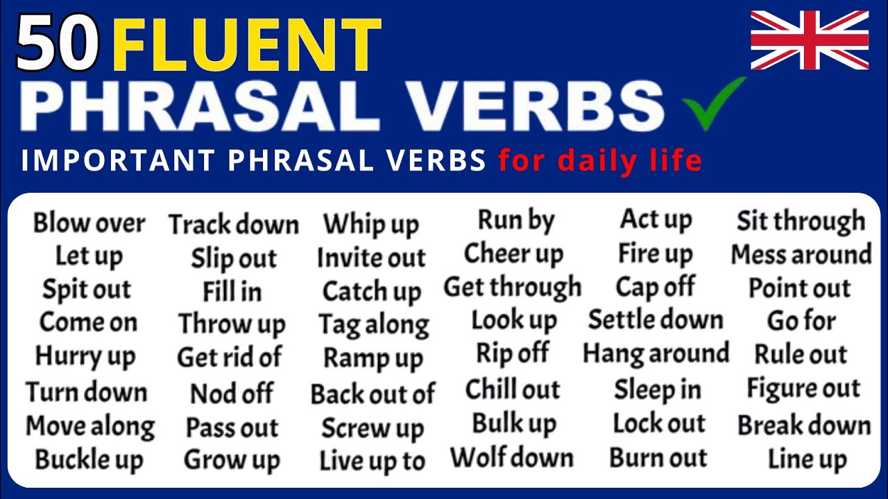 Learn 50 English phrasal verbs to use fluently in everyday ...