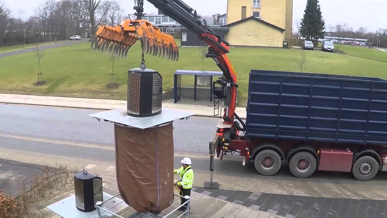 Sikker tømning af undergrundscontainer