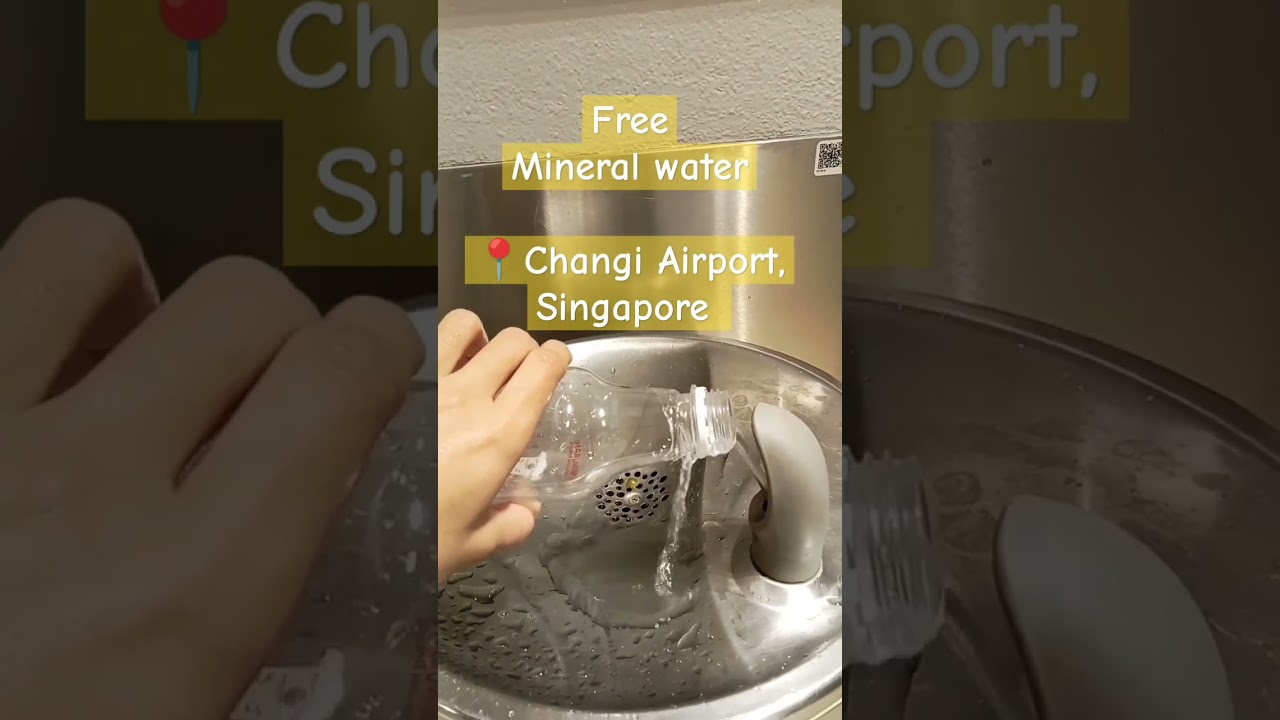 free mineral water in Singapore (Changi Airport) 