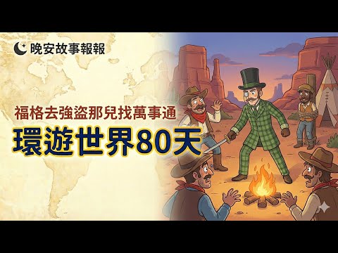 【晚安故事報報】環遊世界80天_27_福格去強盜那兒找萬事通｜兒童故事繪本｜幼兒睡前故事