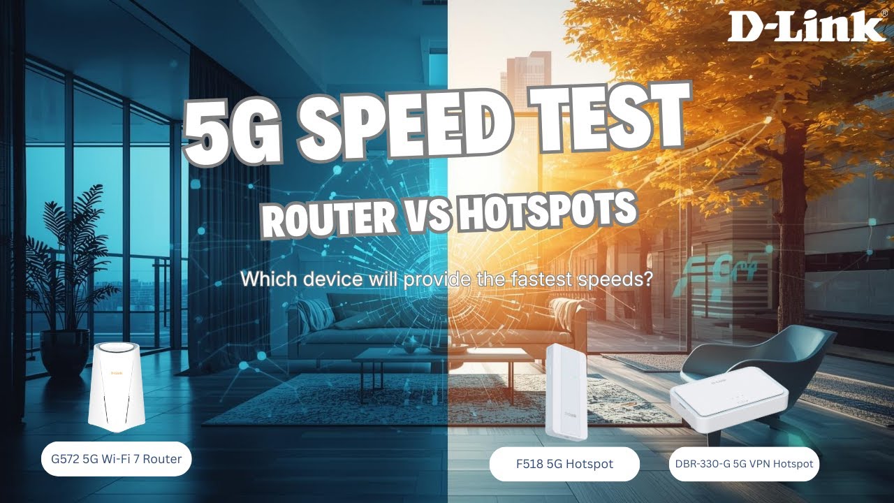 D-Link 5G Hotspot & Router, Indoors & Outdoors Speed Test Demo - YouTube