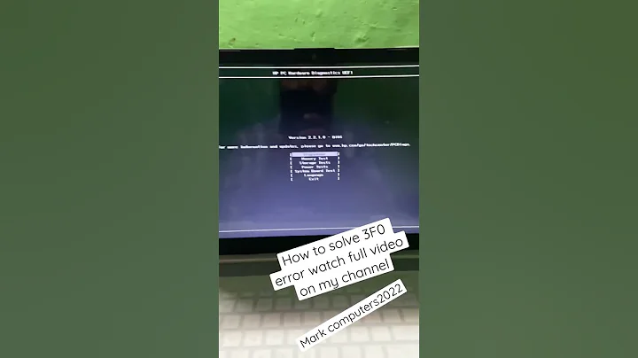 How to solve 3F0 error on hp laptop-15