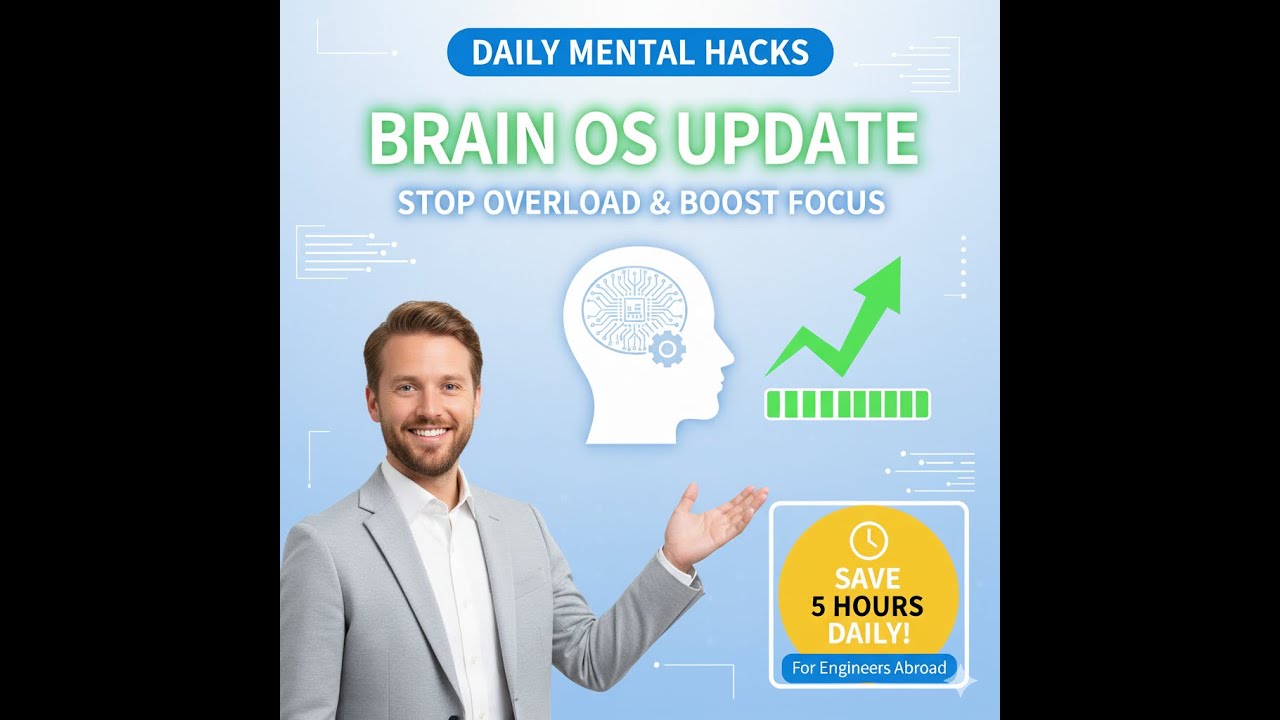 Brain OS Update: 5 Mental Hacks for Engineers Abroad to Stop Overload & Boost Focus