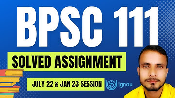 bpsc111 | BPSC 111 Solved Assignment | Ignou Solved Assignment July & January | Studyship With Shiv