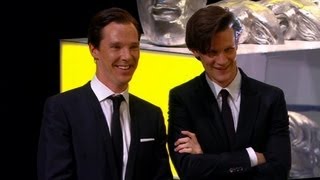 Matt Smith and Benedict Cumberbatch present Steven Moffat's Special BAFTA Award - BBC One