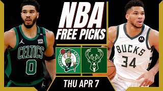 Free NBA Picks Today | CELTICS vs BUCKS Predictions (4/7/22) NBA Best Bets & NBA Player Props screenshot 3